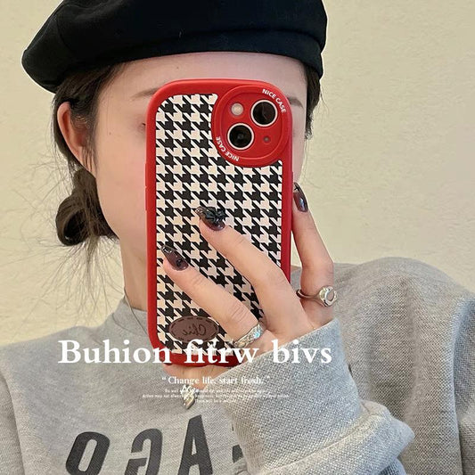 Wine Red Thousand Bird Grid