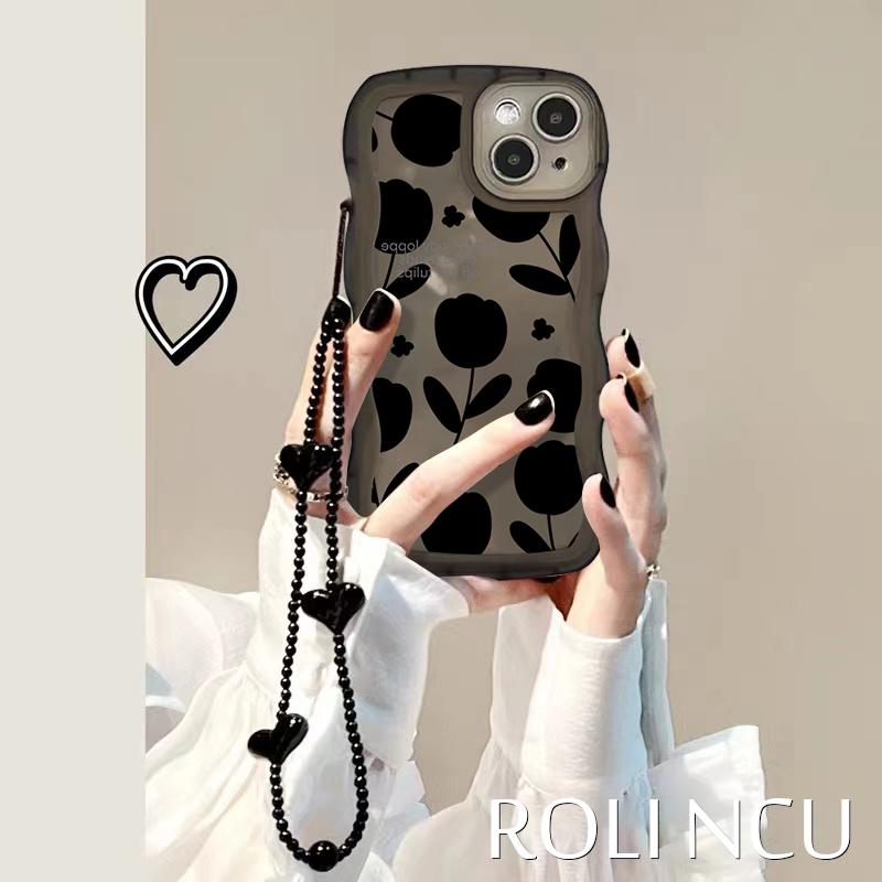 Black Flower Wave Black Love Chain