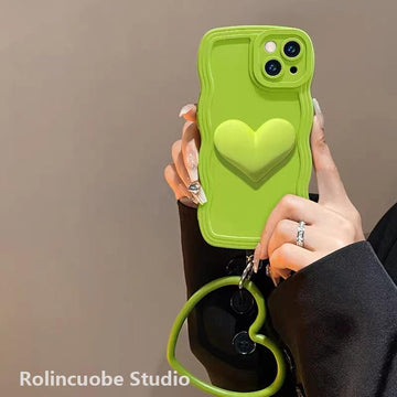 Fruit green heart shaped love ring