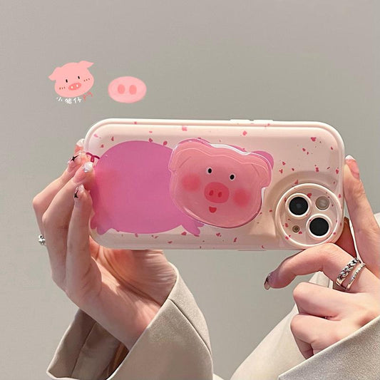 Pink pig stand