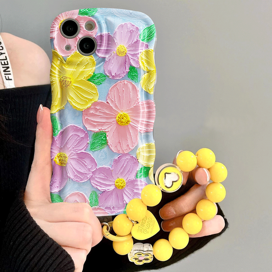 Summer fresh flowers couple phone shells soft