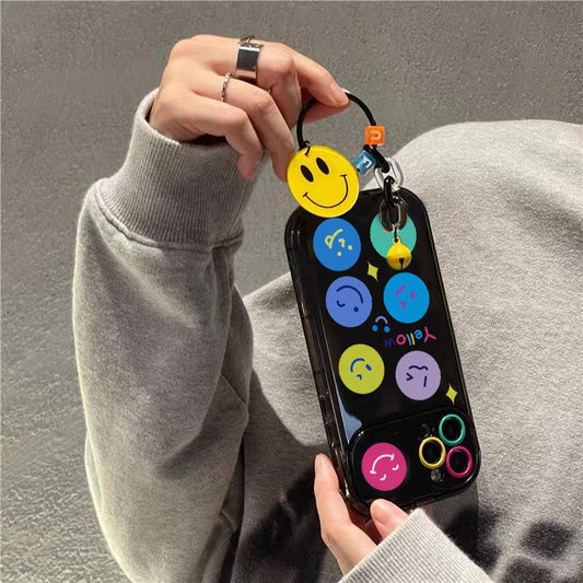 Makeup mirror, yellow smiling face