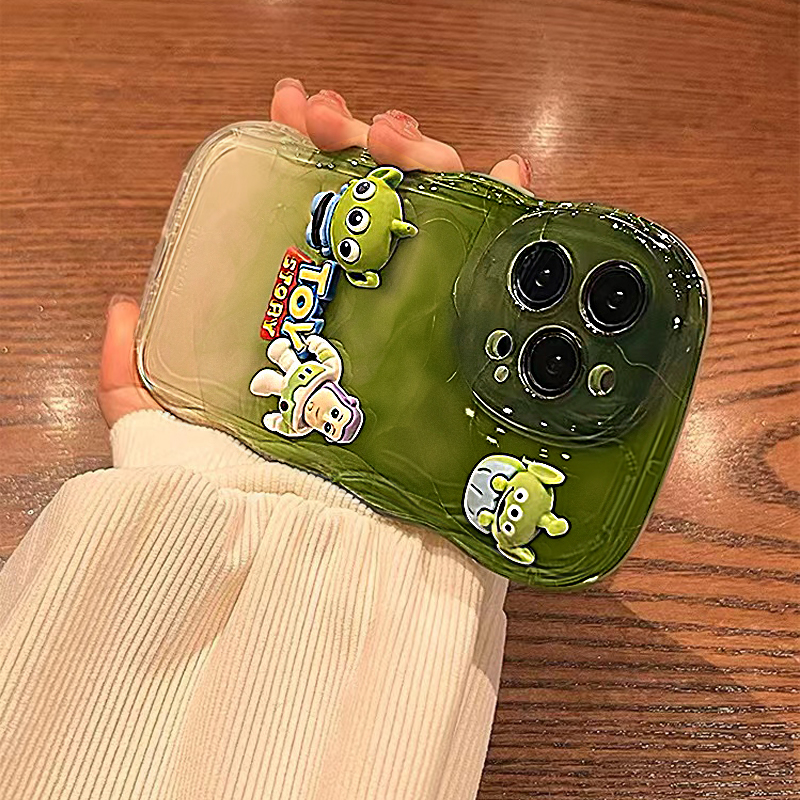 Green halo dyed three-dimensional cartoon