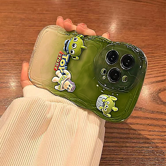 Green halo dyed three-dimensional cartoon