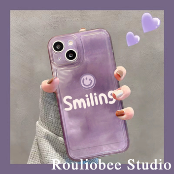 Purple swoosh smiley face