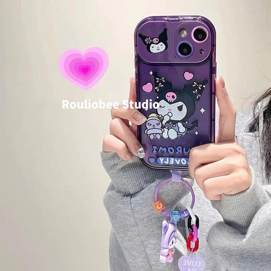 Violet makeup mirror cartoon pendant