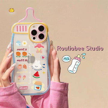 New Cartoon Time Rabbit Milk Bottle