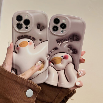 Funny three-dimensional sense of duck duck cartoon