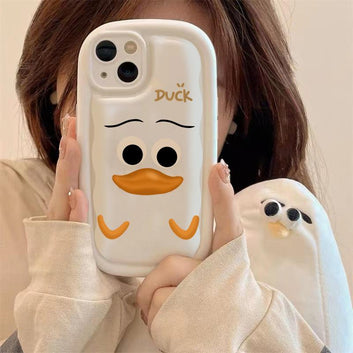 Flat billed duck air cushion stereoscopic eyes