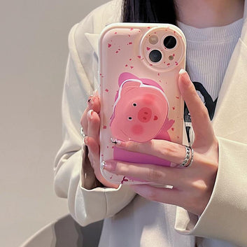 Pink pig stand