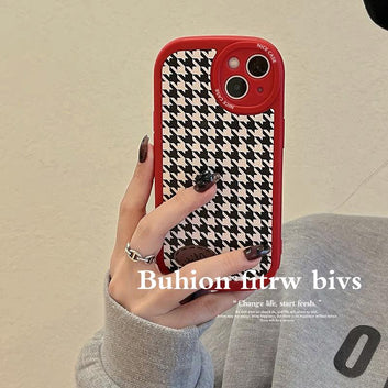 Wine Red Thousand Bird Grid