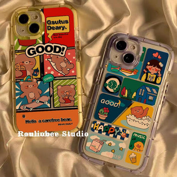 Cute bear cartoon luminous shell