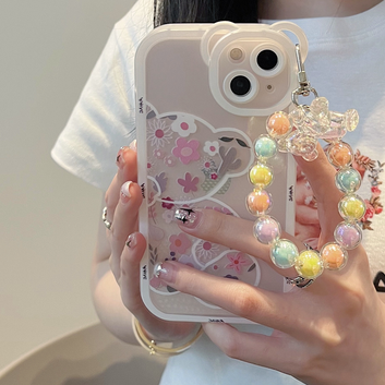 Floral bear bead chain