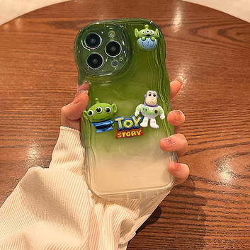 Green halo dyed three-dimensional cartoon